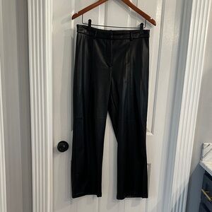 Avec Les Filles Sleek Black Faux Leather Pants